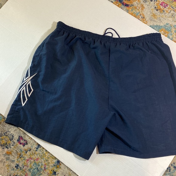 REEBOK MEN’S NAVY BLUE DRAWSTRING SWIM TRUNKS XXL GUC - Picture 4 of 13